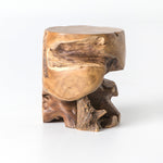 Teak Natural Aged Stool