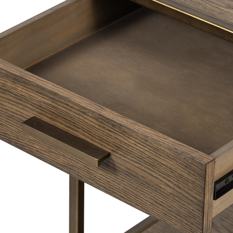 Mason Nightstand, Dark Hazel