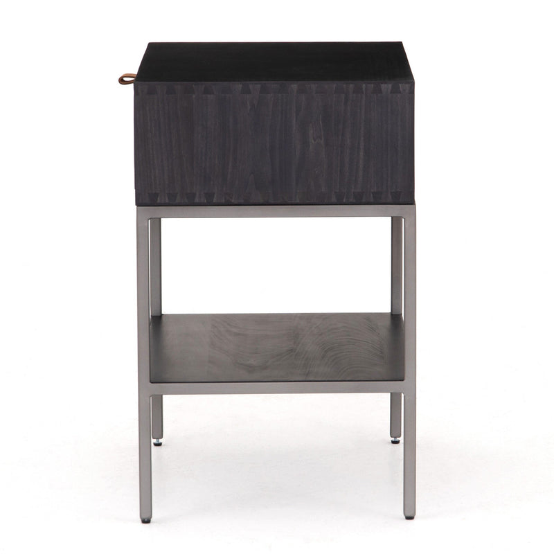 Trey Nightstand, Black Wash Poplar