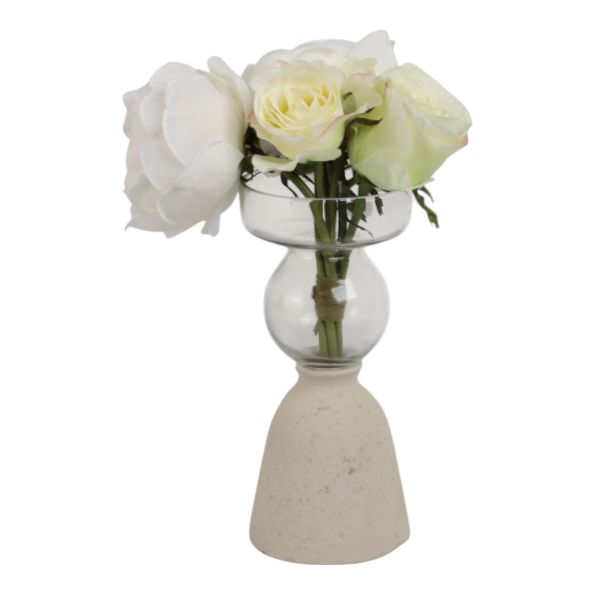 Ecomix + Glass Vase, Ivory

9" H