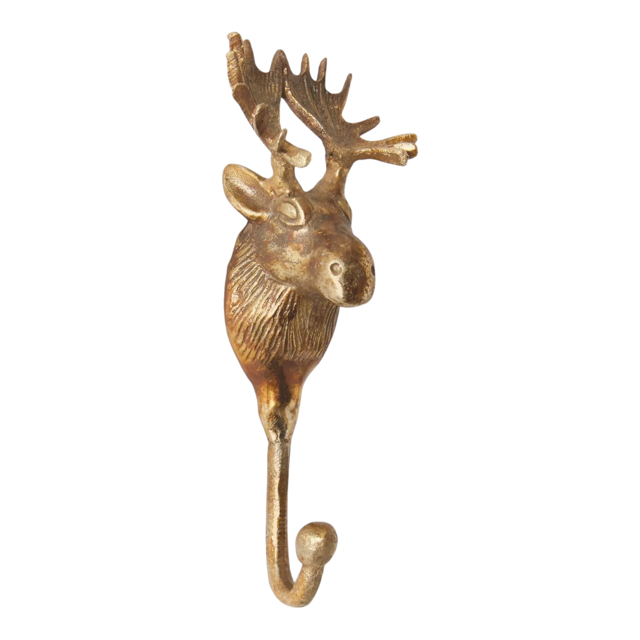 Brass Bullwinkle Hook 4" W x 2.5" D x 9.5" H