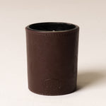 Woody Spice Leather Wrapped Candle