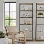 living room double baldwin etagere 5 shelves mango wood and iron