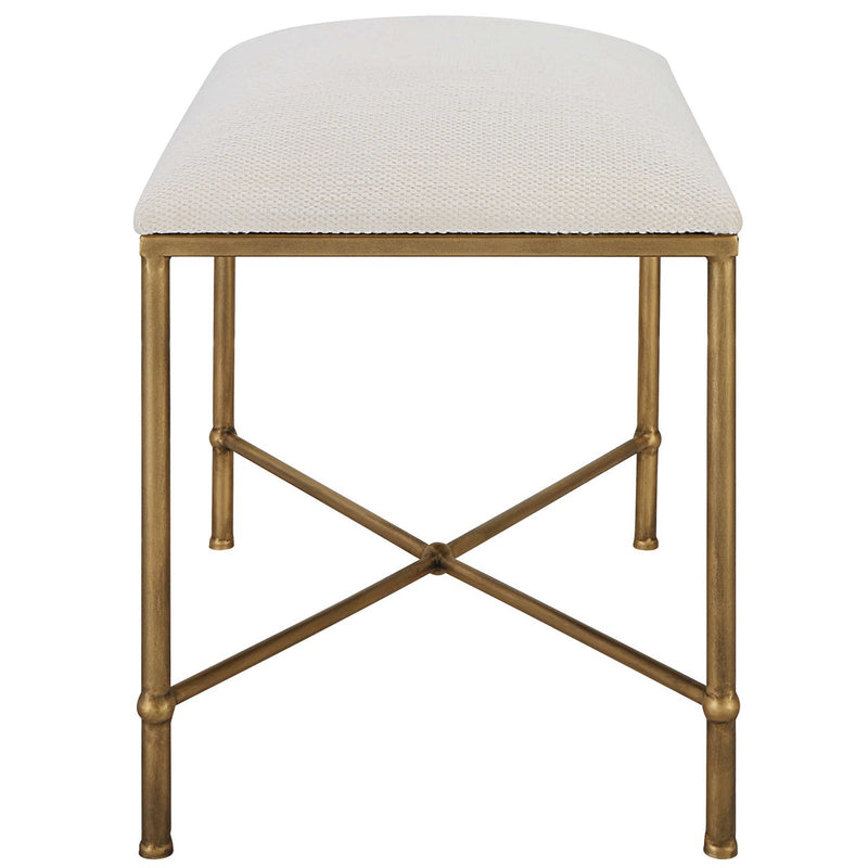 avenham small bench antique gold finish