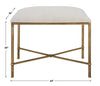 avenham small bench antique gold finish dimensions