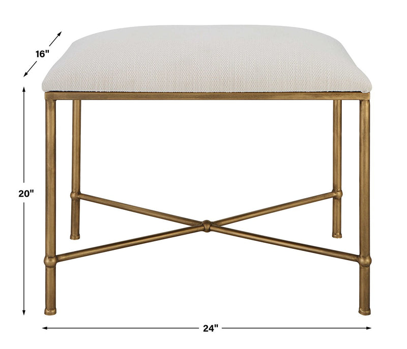 avenham small bench antique gold finish dimensions