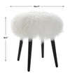 dimension detail wooly accent stool new zealand sheepskin