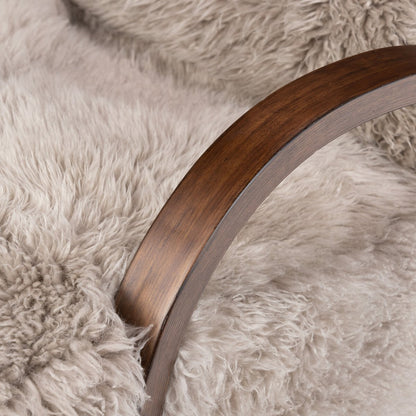 Tobin Chair | Taupe Mongolian Fur 

26" W x 41" D x 38" H