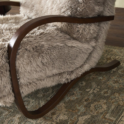 Tobin Chair | Taupe Mongolian Fur 

26" W x 41" D x 38" H