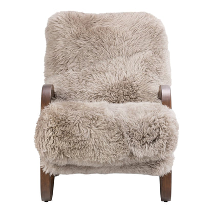 Tobin Chair | Taupe Mongolian Fur 

26" W x 41" D x 38" H