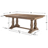 Stratford Rectangle Dining Table Dimension Detail