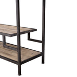 detail sherwin etagere six shelf display reclaimed pine and iron