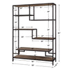 dimensions detail sherwin etagere six shelf display reclaimed pine and iron