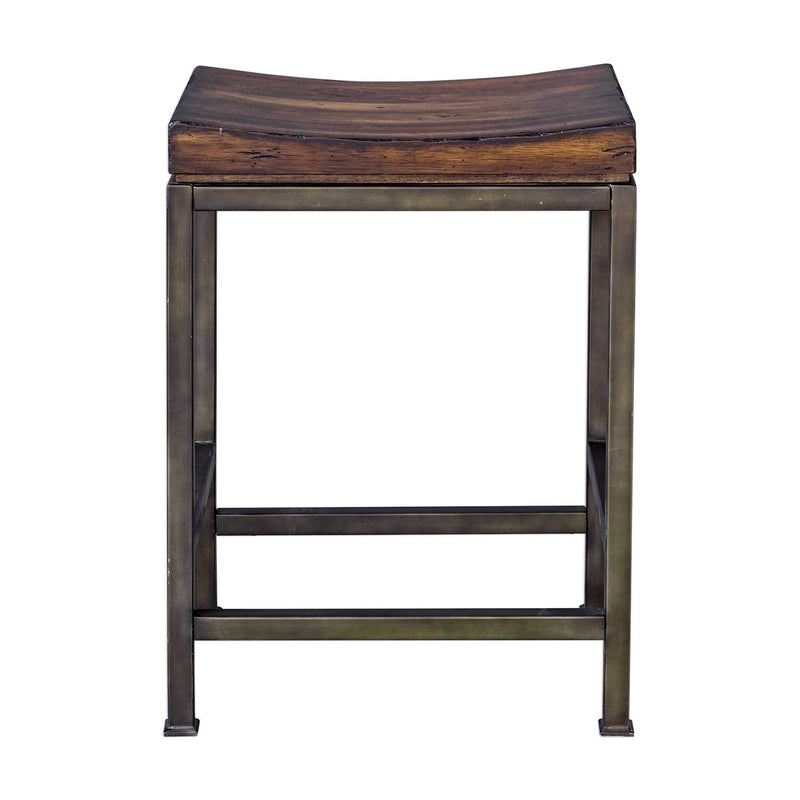 beck counter stool dark walnut seat with walnut base