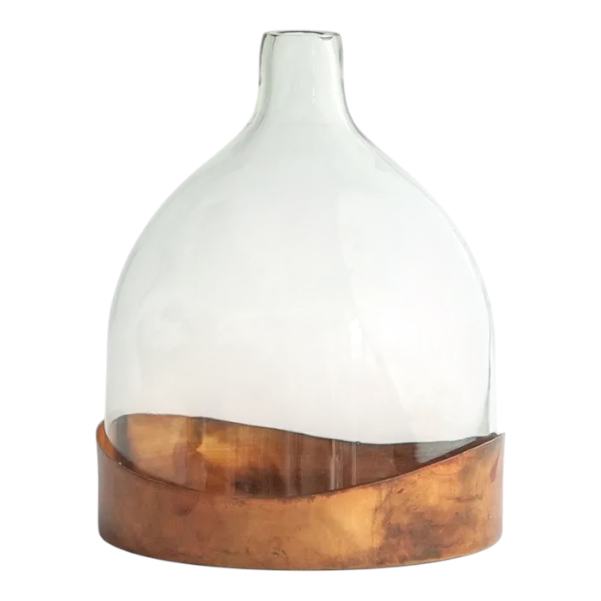 Glass Cloche w/ Metal Tray