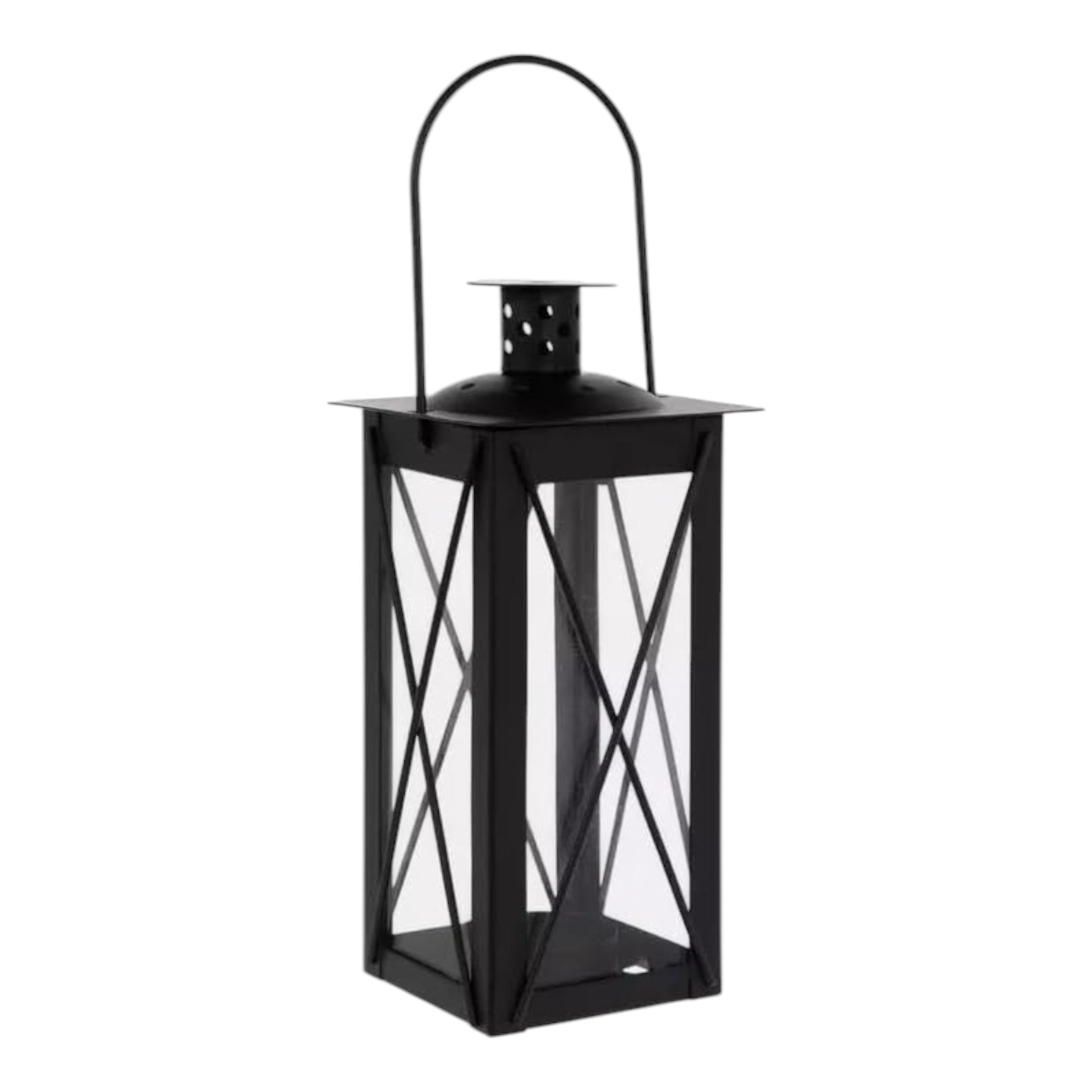 Mini Black Metal Lantern 7.5" H