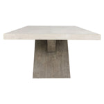 Durant 84" Dining Table, Distressed Gray/Antique White