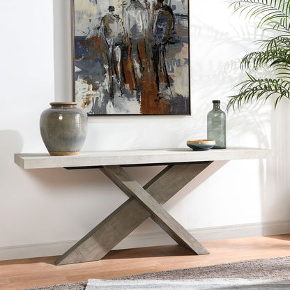 Durant Console Table | Distressed Gray, Antique White
72" W x 20" D x 30" H