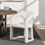 Archie Upholstered Dining Chair, Birch Cream