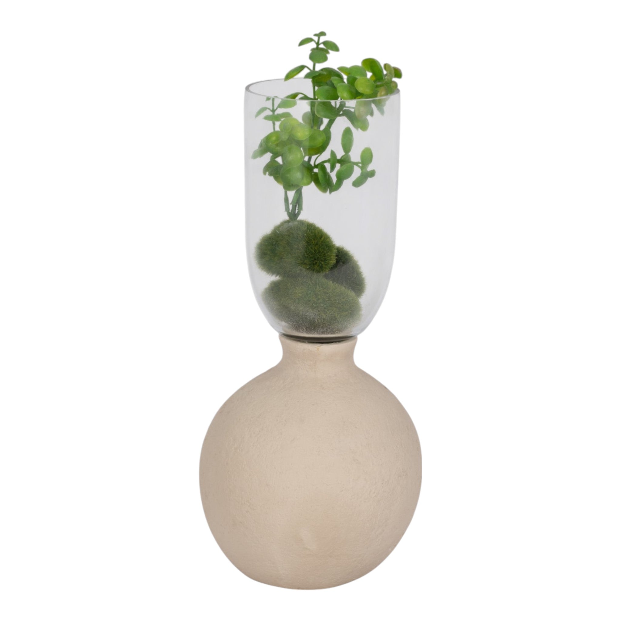 Ecomix + Glass Vase, Ivory

13" H