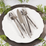 Pinched Stainless Steel Flatware Set of Five