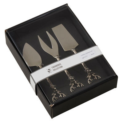 Silver Stag Cheese Cutlery, Set of Three