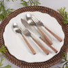 Acacia Accent Stainless Steel Flatware Set of Five