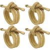 Knotted Rope Napkin Ring, Set of 4, Two Color Options