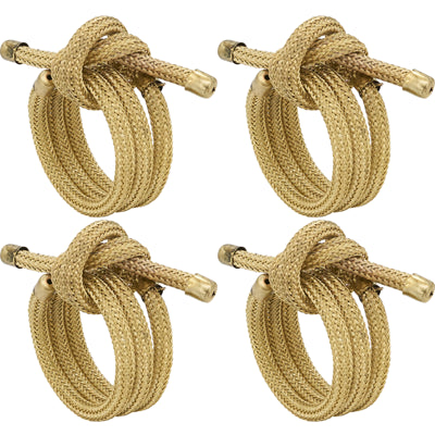 Knotted Rope Napkin Ring, Set of 4, Two Color Options