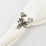 Silver Stag Napkin Ring, Set of Four