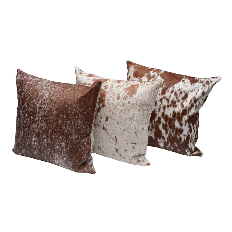 Salt & Pepper Cowhide Pillow - 2 Colorways, 2 Sizes