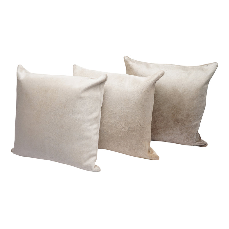 Solid Cowhide Pillow, 3 Colorways