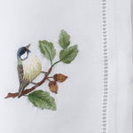 Embroidered Bluebird Hemstitch Napkin, Set of Six