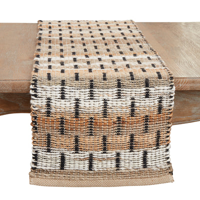 Jute Stripe Stitch Table Runner