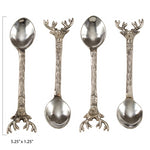 Silver Stag Cocktail Spoon, Set of Four