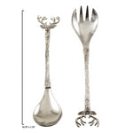 Silver Stag Salad Servers, Set of Two