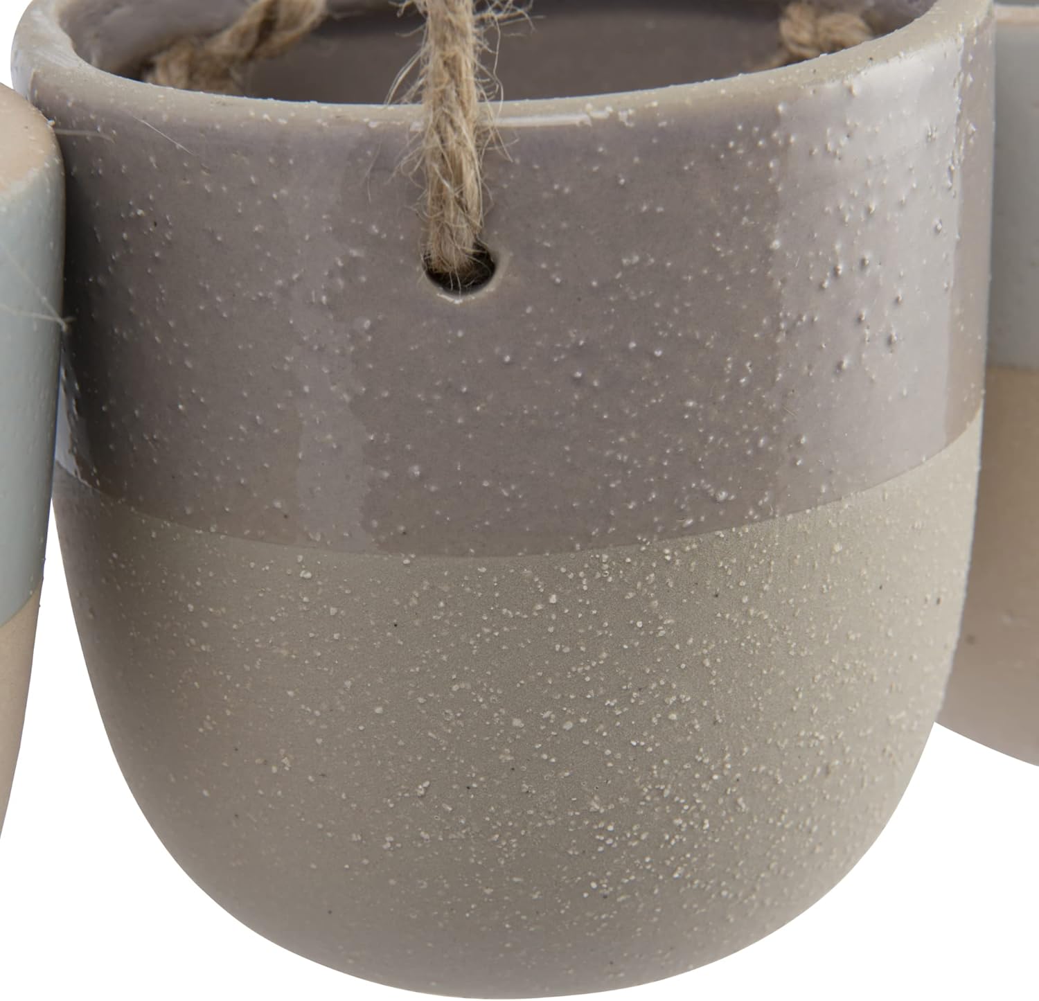 Stoneware Glazed Matte Hanging Planter Firs 4" Pot