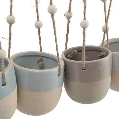 Stoneware Glazed Matte Hanging Planter Firs 4" Pot