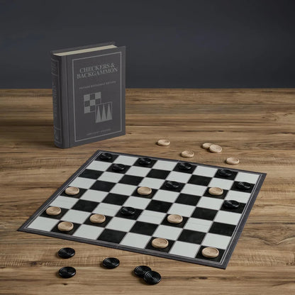 Checkers & Backgammon, Vintage Bookshelf Edition