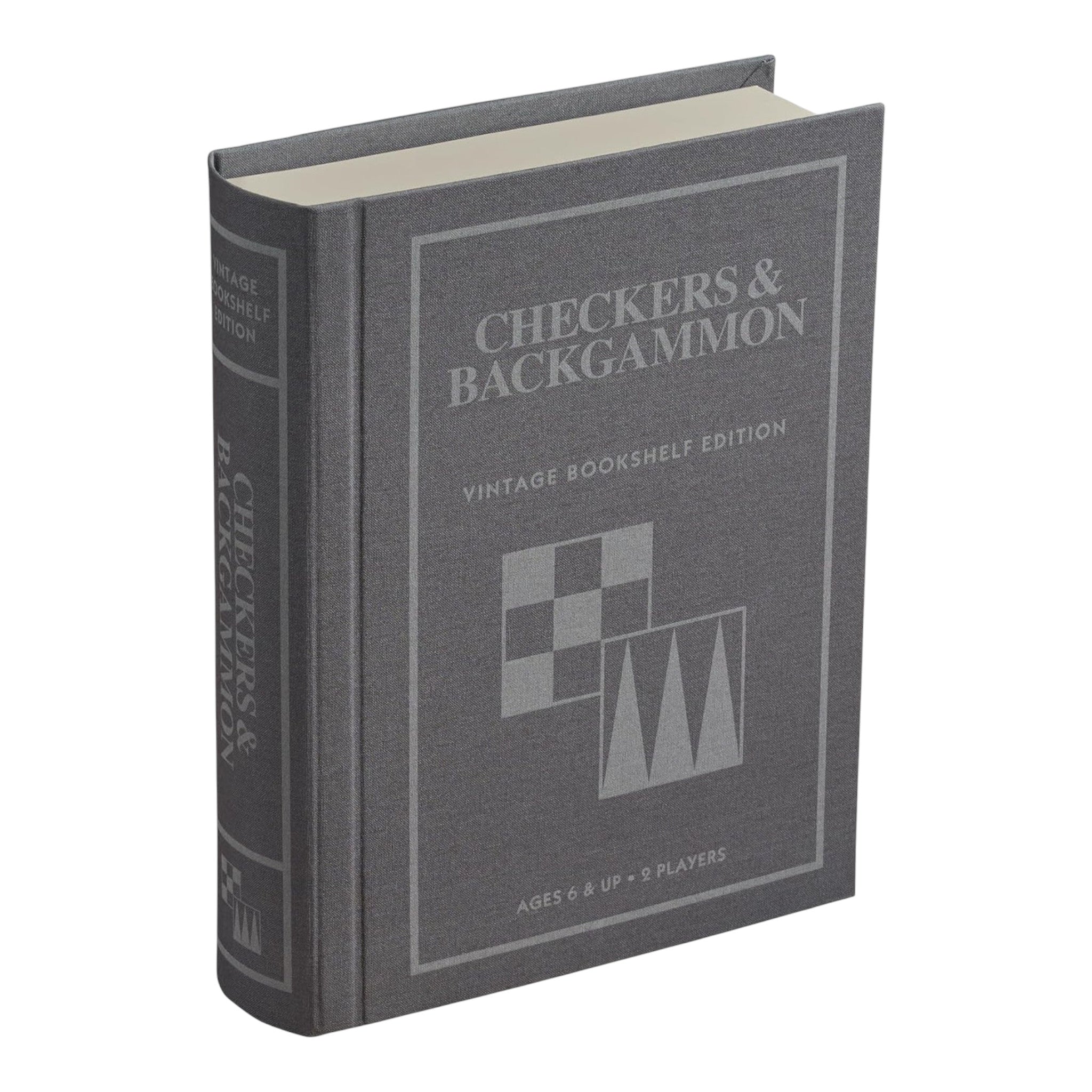 Checkers & Backgammon, Vintage Bookshelf Edition