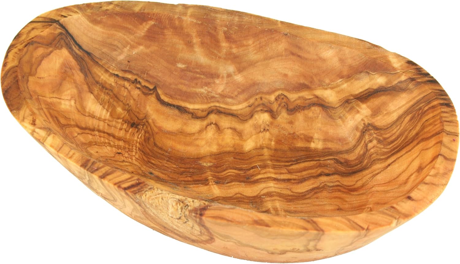 Olive Wood Oval Bowl L: 8" x H: 3" x W: 5"