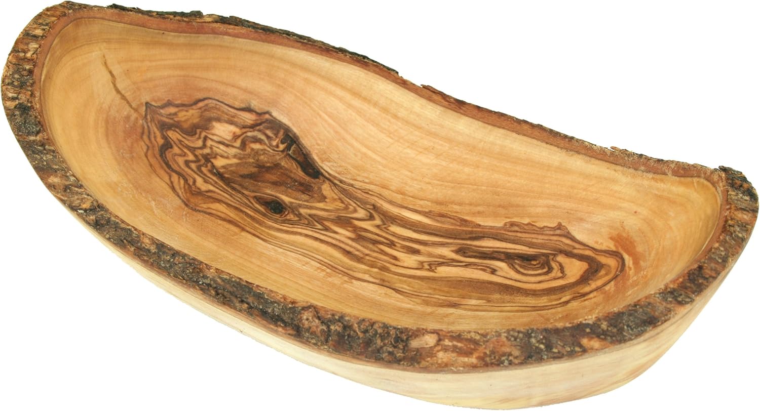 Olive Wood Oval Bowl L: 8" x H: 3" x W: 5"