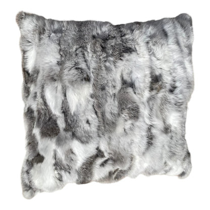 Pieced Rabbit Fur Pillows 20" x 20"