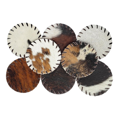 Cowhide Coasters- Assorted Surge Edge