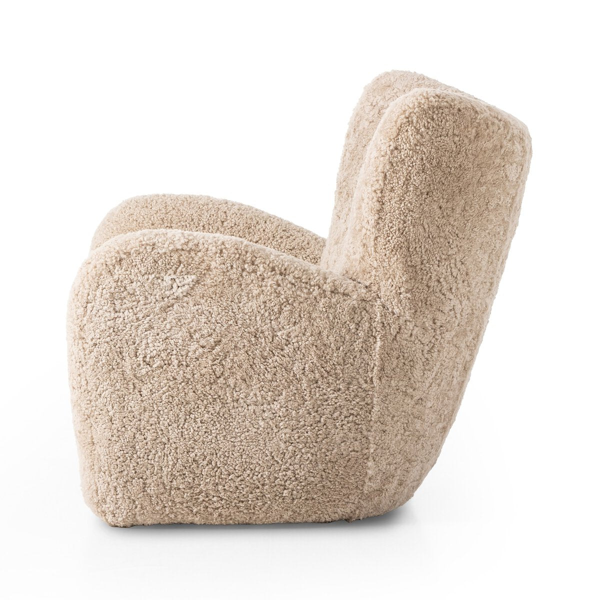 Amelie Chair in Beige Shearling