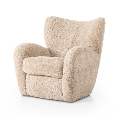 Amelie Chair in Beige Shearling