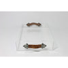 Acrylic Tray with Leather Handles, 2 Size Options