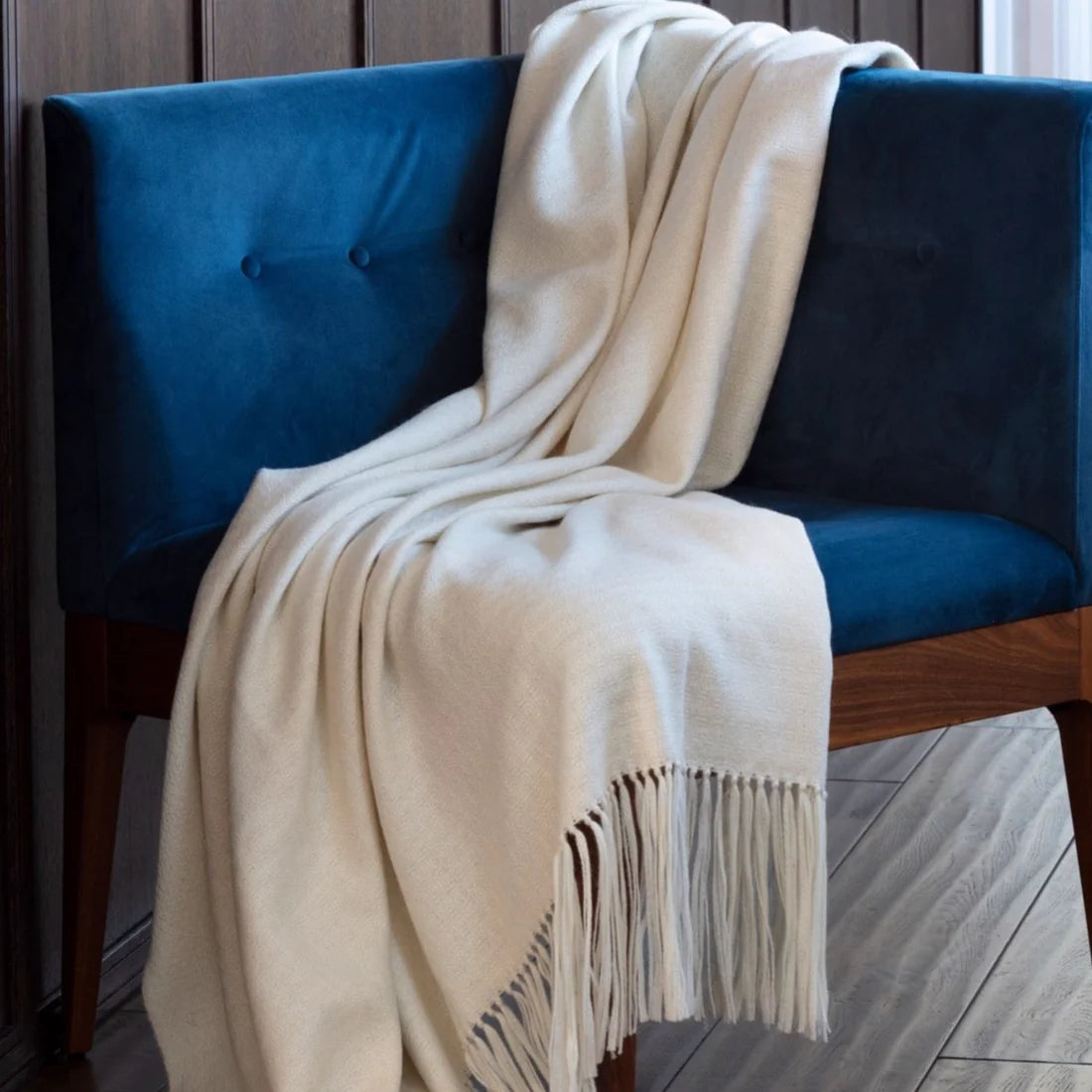 White Alpaca Throw