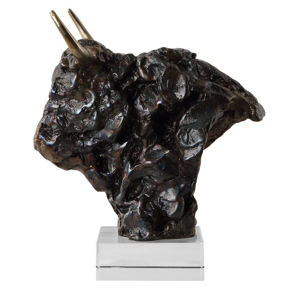 BISON BUST SCULPTURE