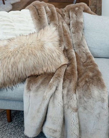 Couture Collection Champagne Mink Throw 60" x 86"